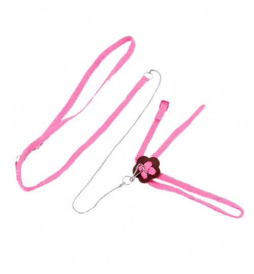 KITTY - Reptile Lizard Harness Leash Adjustable Pink